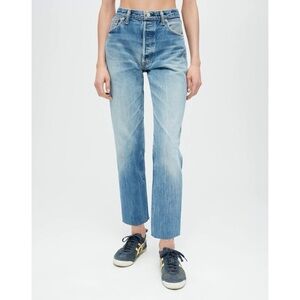Re/Done Blue Straight Leg Jeans